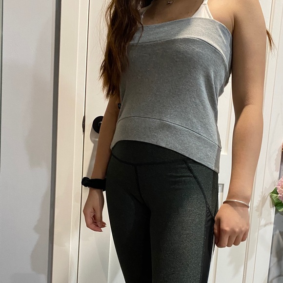 Gray bodycon mini skirt that doubles as a shirt - Picture 2 of 2